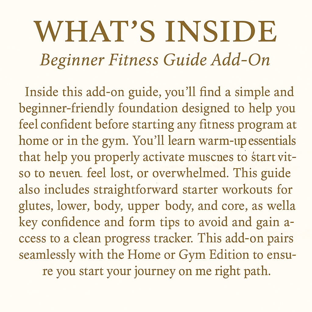 STARTER FITNESS GUIDE — INSTANT DOWNLOAD